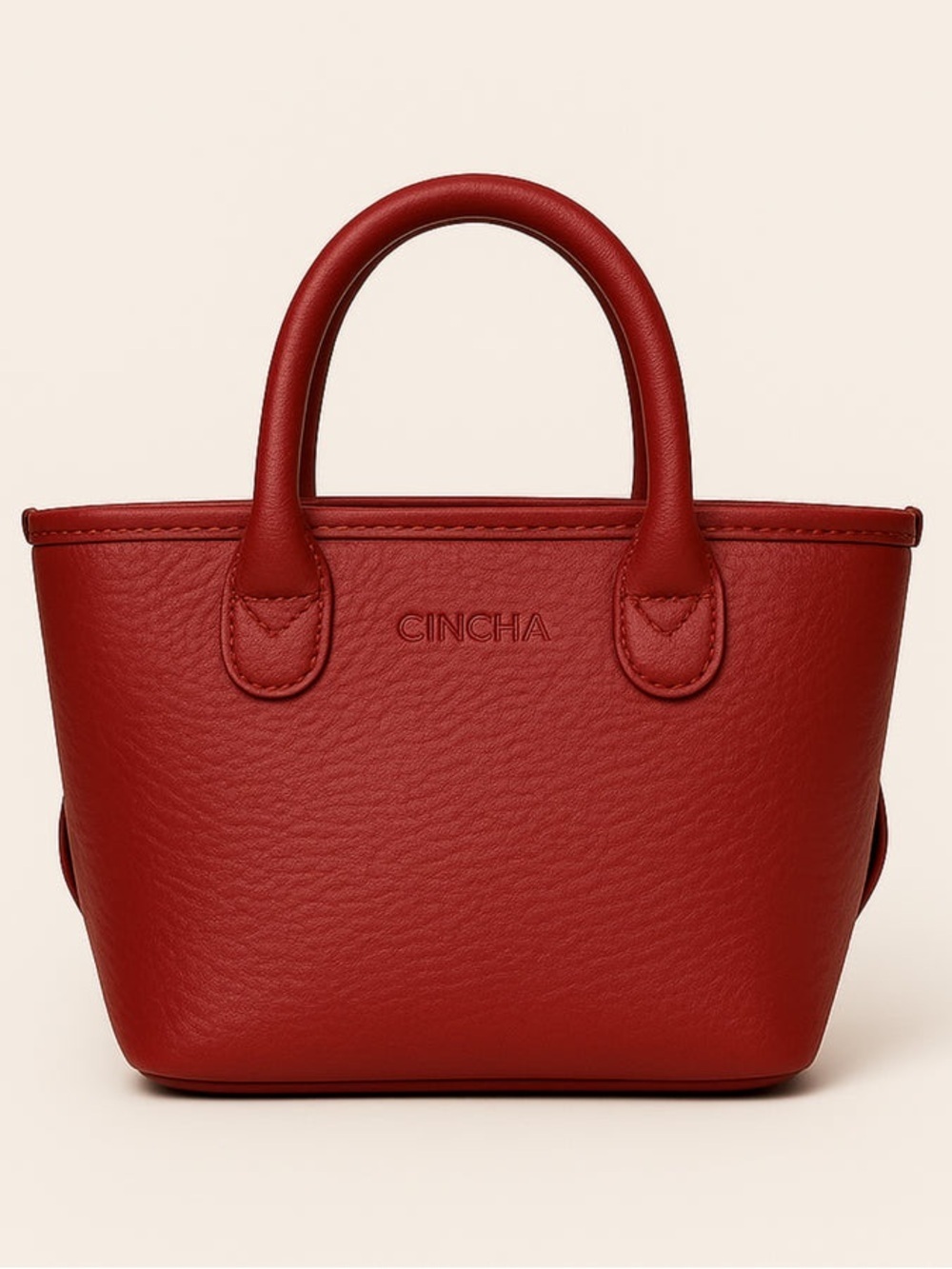 Cincha Small Vegan Leather Go Tote Crossbody Pebbled Elevated Travel Clean Logo